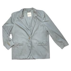 Madewell Plus Larsen Blazer in Drapeweave Overcast (TENCEL™ Lyocell Blend)